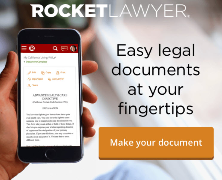 Rocket Lawyer page – Our Blog Site "The Loan Plug"